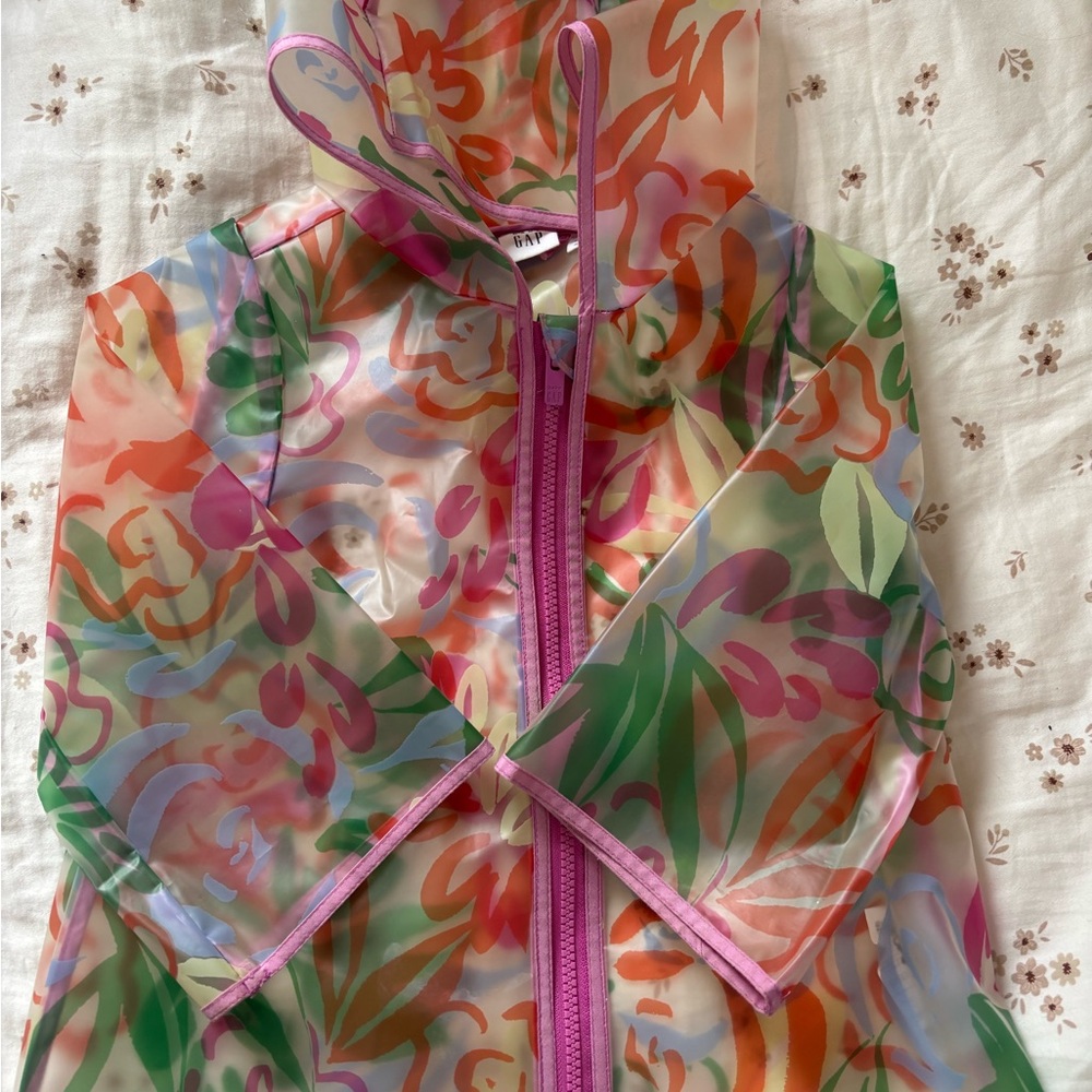 Adorable bell sleeve GAP Multicolor transparent Toddler Raincoat